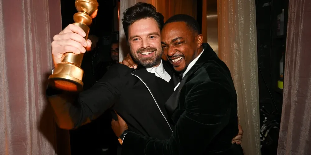 News: Anthony Mackie Crashes Sebastian Stan’s Golden Globes Winner Interviews Yelling ‘We Won!’: ‘Captain America and Winter Soldier. We’re Coming Back’